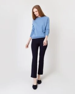 Cydney Boyfriend Crewneck Sweater In Heather Blue Cashmere -HERNO || ULLA JOHNSON || A.P.C. Shop S64941 1