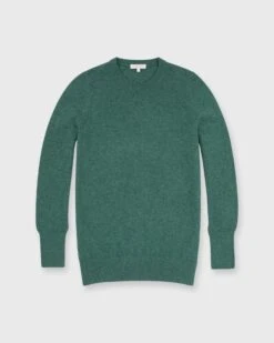Cydney Boyfriend Crewneck Sweater In Lovat Green Cashmere