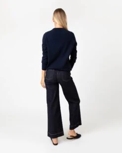 Cydney Boyfriend Crewneck Sweater In Navy Cashmere 13 Cydney Boyfriend Crewneck Sweater In Navy Cashmere -HERNO || ULLA JOHNSON || A.P.C. Shop S64943 3