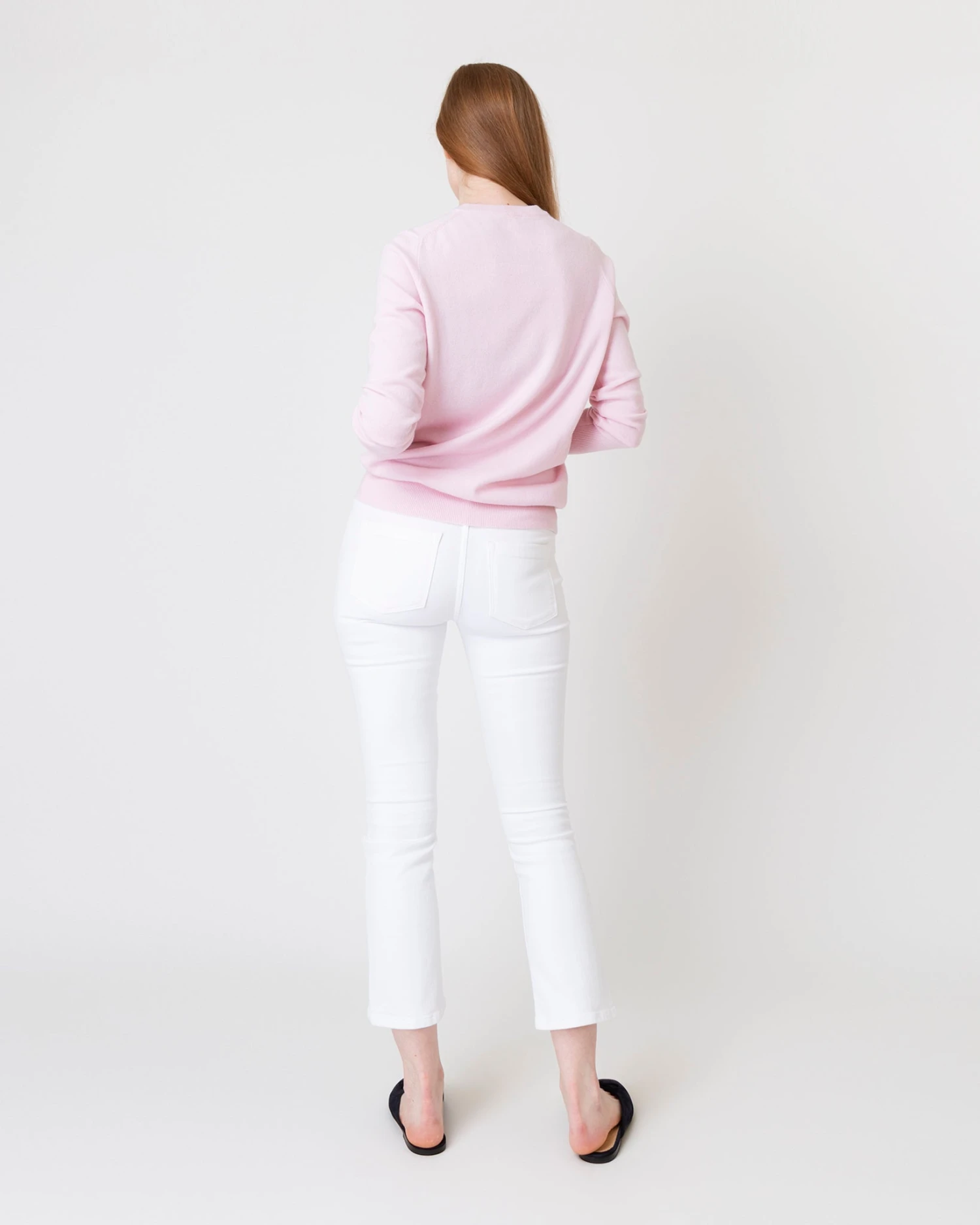 Cydney Boyfriend V-Neck Sweater In Pale Pink Cashmere 7 Cydney Boyfriend V-Neck Sweater In Pale Pink Cashmere - Image 7