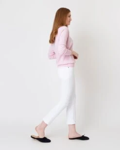 Cydney Boyfriend V-Neck Sweater In Pale Pink Cashmere 11 Cydney Boyfriend V-Neck Sweater In Pale Pink Cashmere -HERNO || ULLA JOHNSON || A.P.C. Shop S64944 4