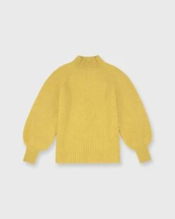 Haven Shaker-Stitch Sweater In Dandelion Cashmere