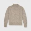 Stevie Sweater In Oatmeal Donegal Cotton/Alpaca Blend