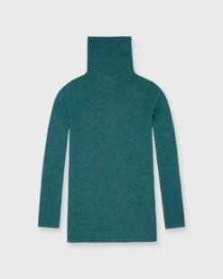 Superfine Funnel-Neck Sweater In Highland Green Cashmere