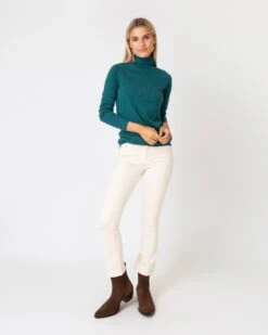 Superfine Funnel-Neck Sweater In Highland Green Cashmere 8 Superfine Funnel-Neck Sweater In Highland Green Cashmere -HERNO || ULLA JOHNSON || A.P.C. Shop S65204 7