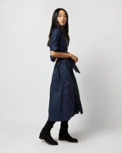Classic Shirtwaist Dress In Blackwatch Poplin -HERNO || ULLA JOHNSON || A.P.C. Shop S67267 641