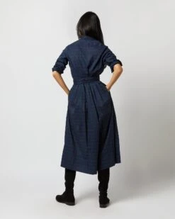 Classic Shirtwaist Dress In Blackwatch Poplin -HERNO || ULLA JOHNSON || A.P.C. Shop S67267 665