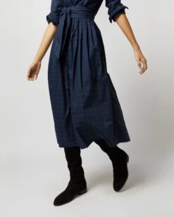 Classic Shirtwaist Dress In Blackwatch Poplin -HERNO || ULLA JOHNSON || A.P.C. Shop S67267 759