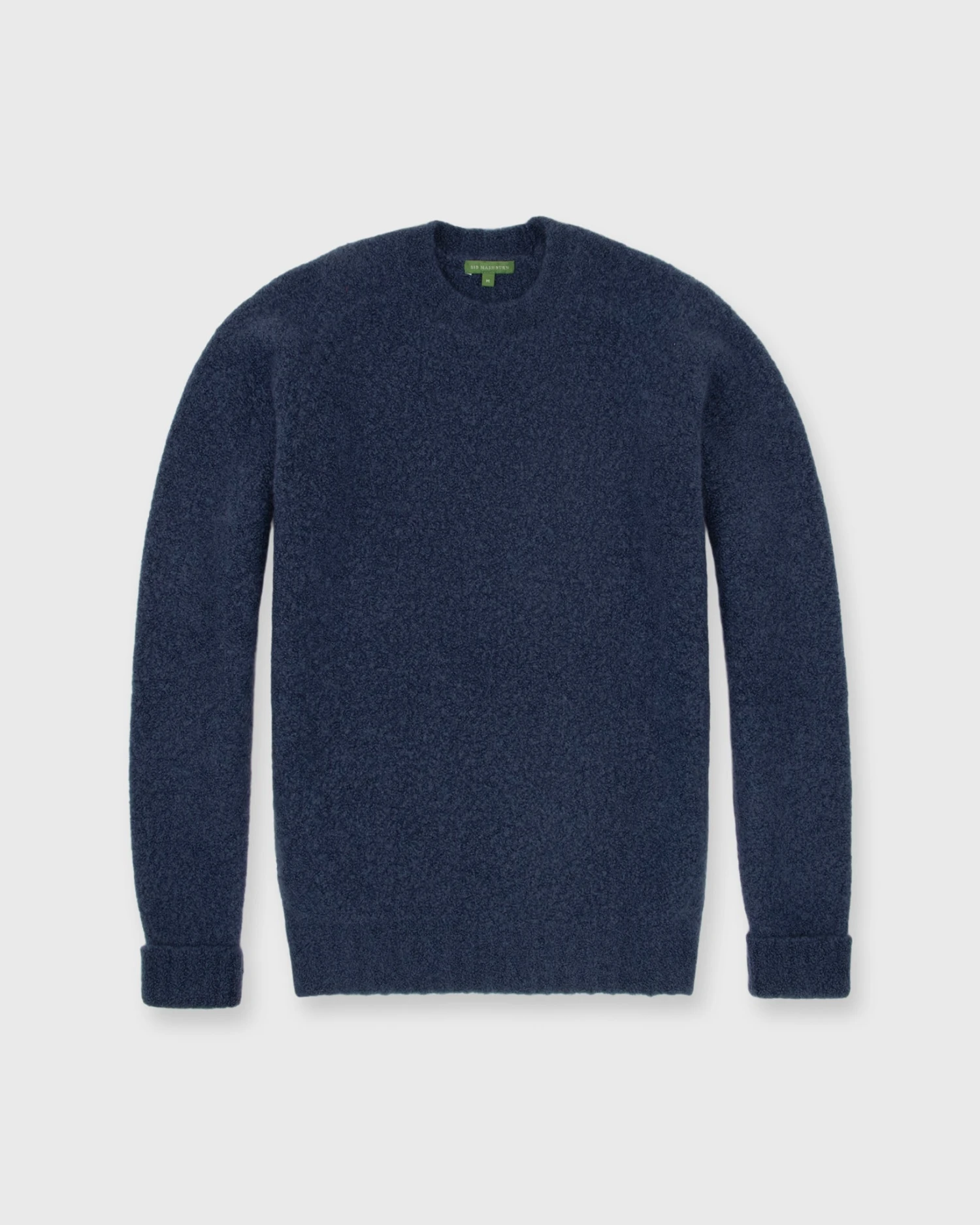 Teddy Crewneck Sweater In Navy Cashmere Blend 1 Teddy Crewneck Sweater In Navy Cashmere Blend