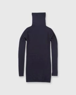 Superfine Funnel-Neck Sweater In Navy Cashmere