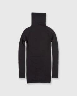 Superfine Funnel-Neck Sweater In Black Cashmere