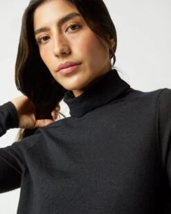 Superfine Funnel-Neck Sweater In Black Cashmere 13 Superfine Funnel-Neck Sweater In Black Cashmere -HERNO || ULLA JOHNSON || A.P.C. Shop S6853 726