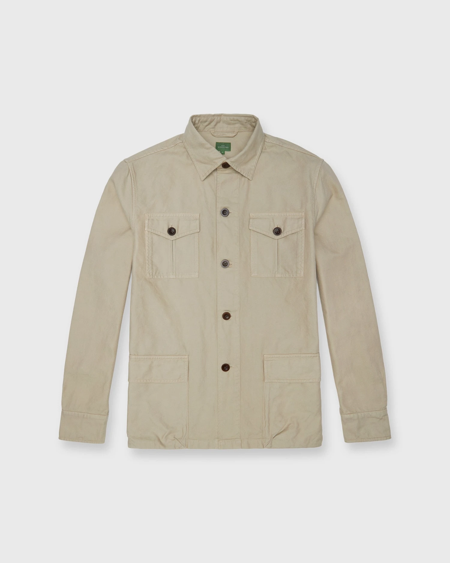 Military Jacket In Khaki Lightweight Canvas 1 Military Jacket In Khaki Lightweight Canvas