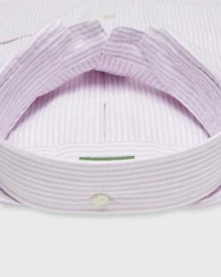 Button-Down Sport Shirt In Light Pink University Stripe Oxford -HERNO || ULLA JOHNSON || A.P.C. Shop S68670 103