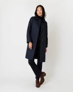 Mackintosh Banton Coat In Navy