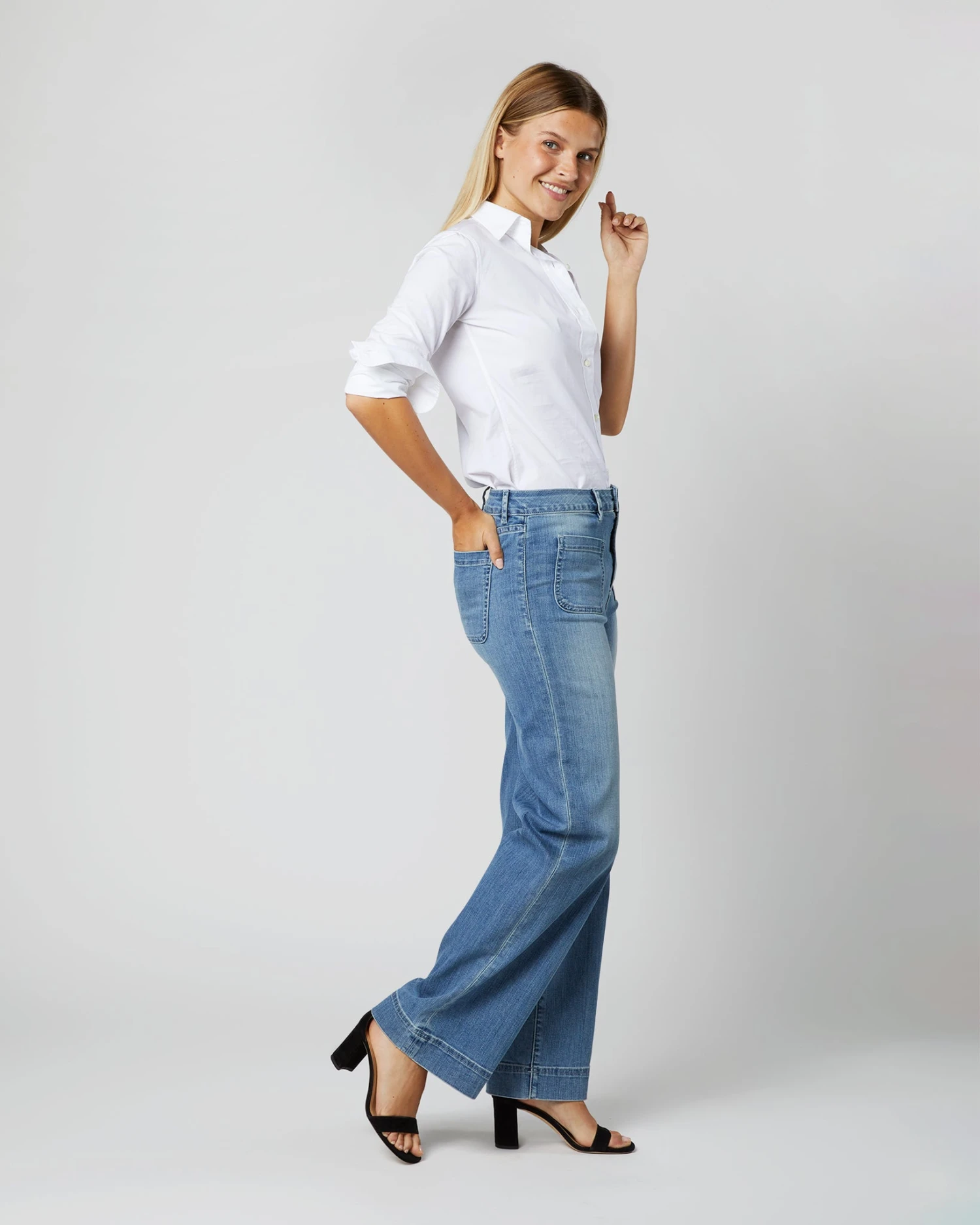 Column Patch Pocket Jean In 7-Year Indigo Stretch Denim 6 Column Patch Pocket Jean In 7-Year Indigo Stretch Denim - Image 6