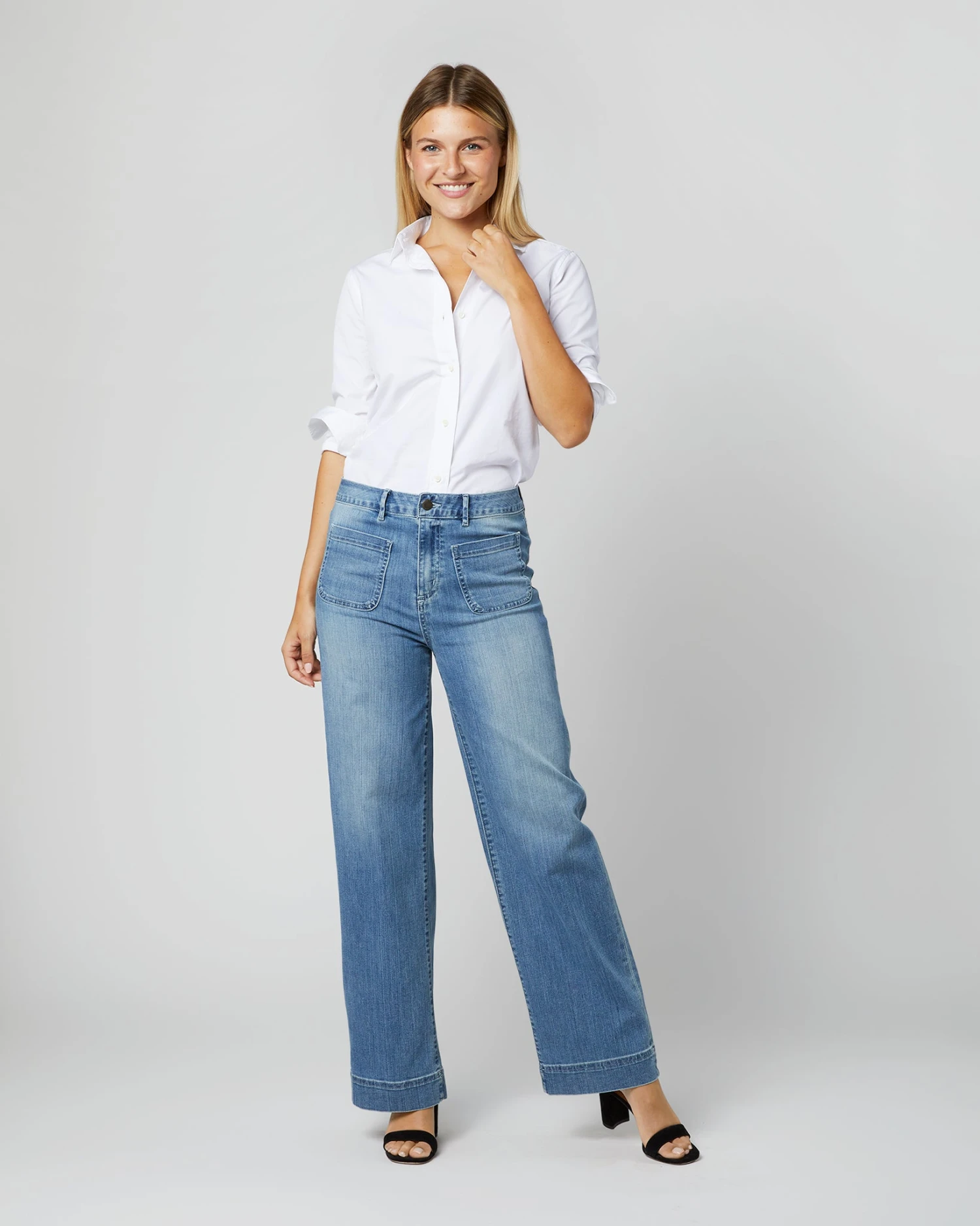 Column Patch Pocket Jean In 7-Year Indigo Stretch Denim 2 Column Patch Pocket Jean In 7-Year Indigo Stretch Denim - Image 2