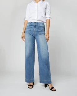 Column Patch Pocket Jean In 7-Year Indigo Stretch Denim 10 Column Patch Pocket Jean In 7-Year Indigo Stretch Denim -HERNO || ULLA JOHNSON || A.P.C. Shop S70239 157