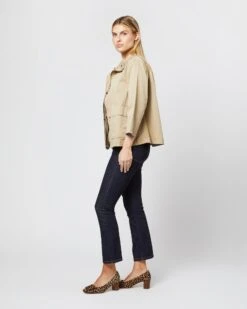 Patch-Pocket Edith Jacket In Khaki Stretch Twill -HERNO || ULLA JOHNSON || A.P.C. Shop S70355 2063