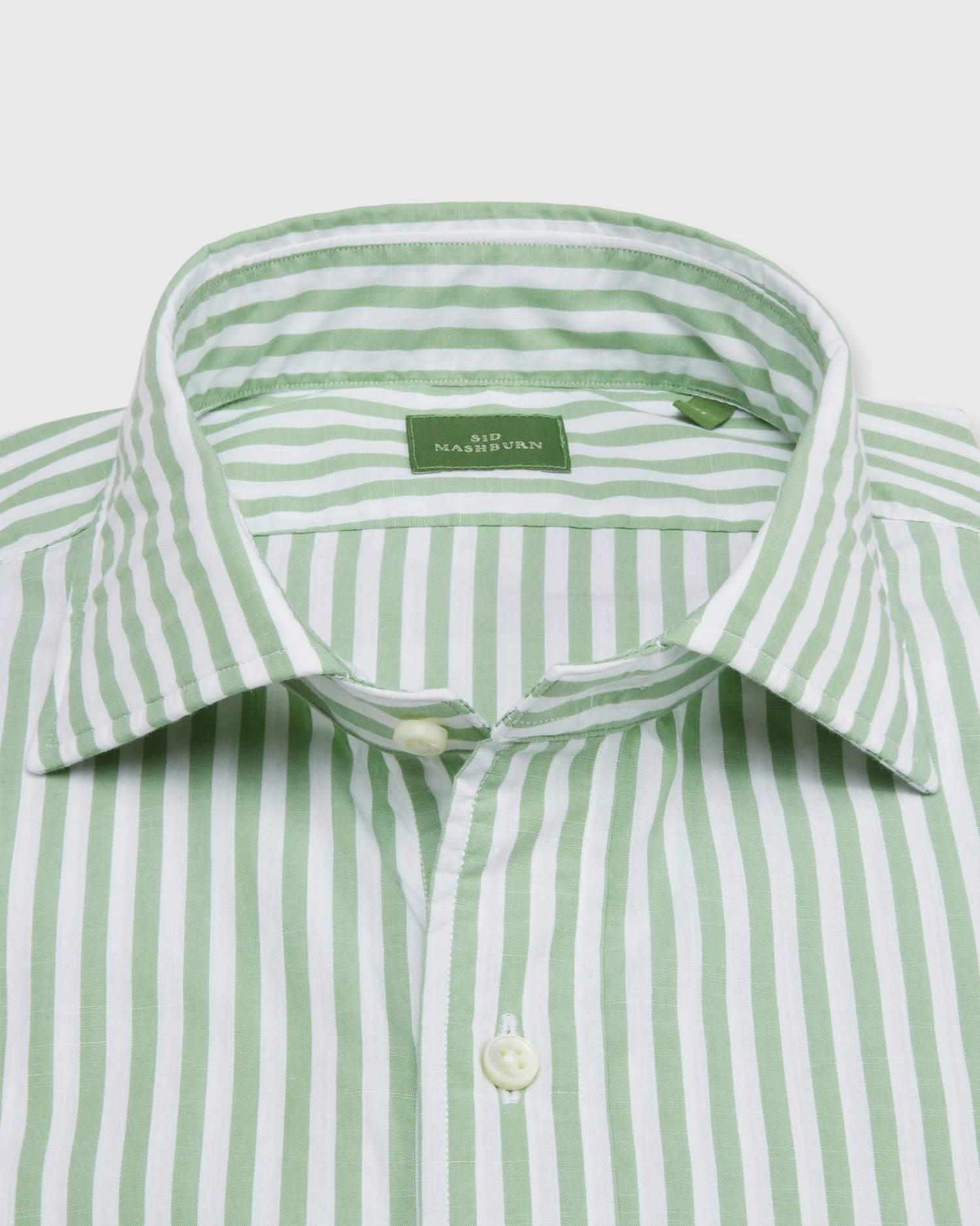 Spread Collar Sport Shirt In Clover Stripe Chambray 2 Spread Collar Sport Shirt In Clover Stripe Chambray - Image 2