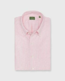 Button-Down Sport Shirt In Sriracha University Stripe Oxford