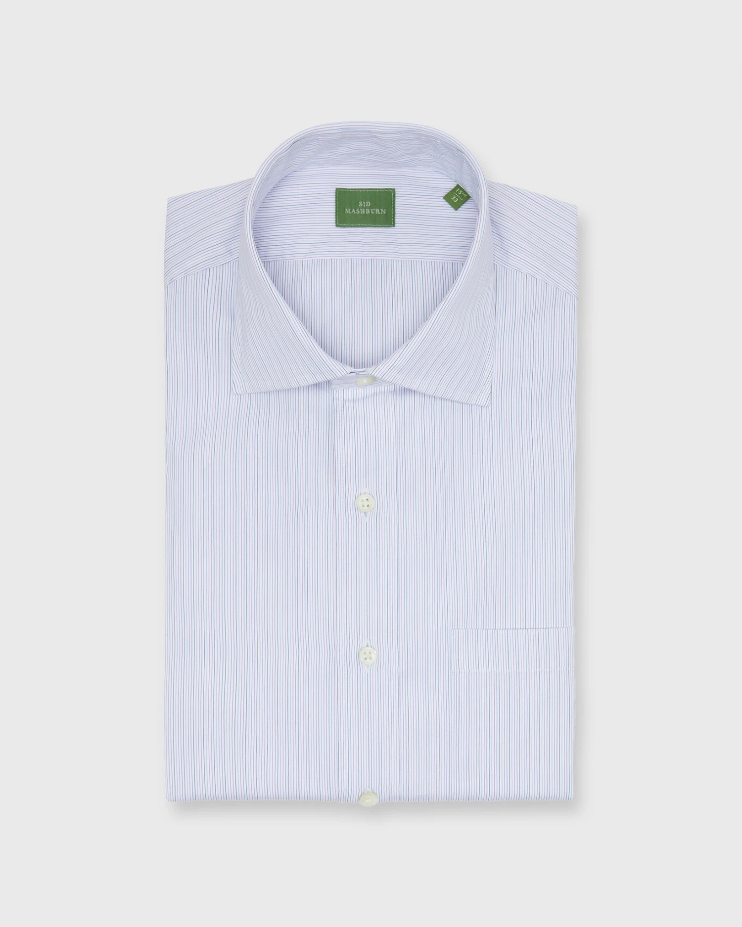 Spread Collar Dress Shirt In Pink/Blue/Olive Hairline Stripe Poplin 1 Spread Collar Dress Shirt In Pink/Blue/Olive Hairline Stripe Poplin