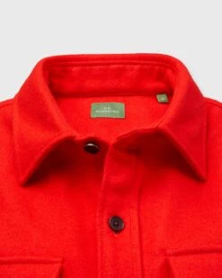 CPO Shirt In Scarlet Wool Melton 6 CPO Shirt In Scarlet Wool Melton -HERNO || ULLA JOHNSON || A.P.C. Shop S71025 102