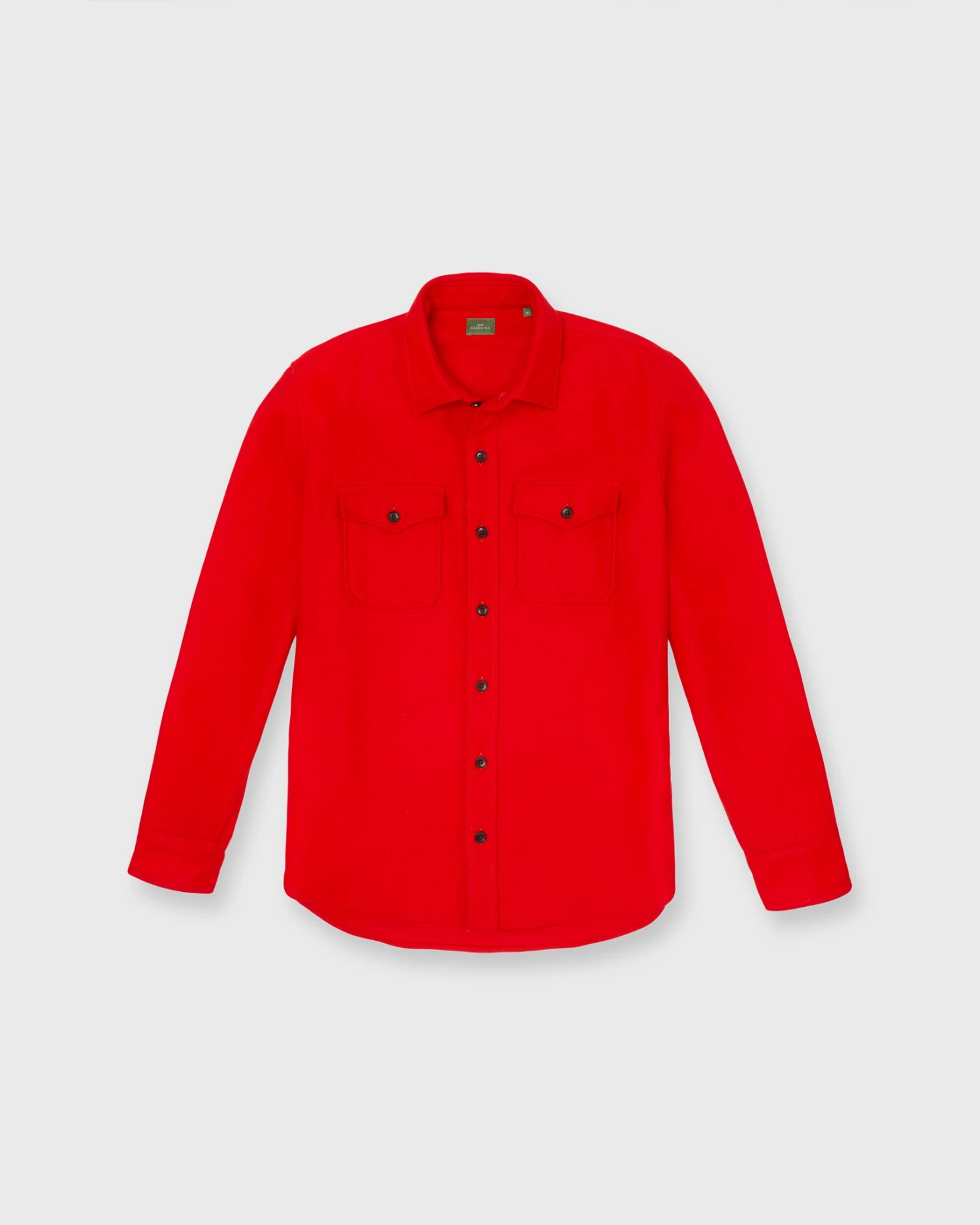 CPO Shirt In Scarlet Wool Melton 2 CPO Shirt In Scarlet Wool Melton - Image 2