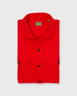 CPO Shirt In Scarlet Wool Melton