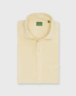 Spread Collar Sport Shirt In Straw Corduroy