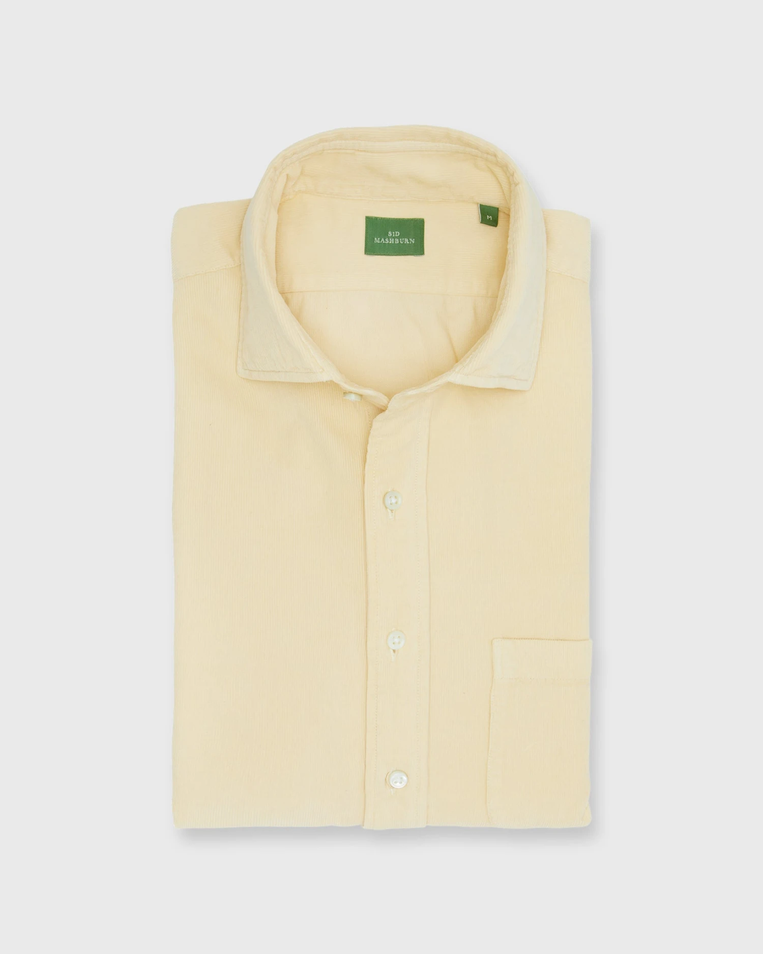 Spread Collar Sport Shirt In Straw Corduroy 1 Spread Collar Sport Shirt In Straw Corduroy