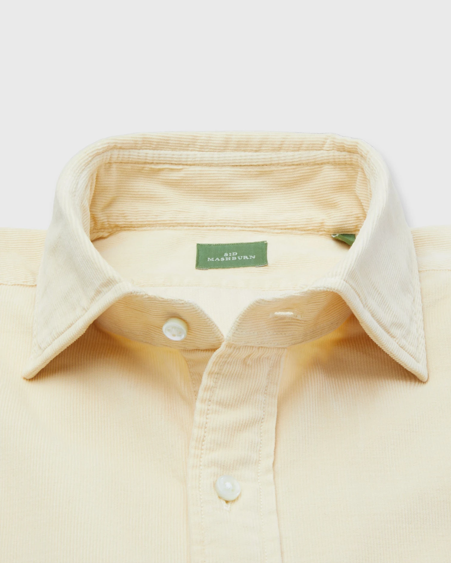 Spread Collar Sport Shirt In Straw Corduroy 3 Spread Collar Sport Shirt In Straw Corduroy - Image 3