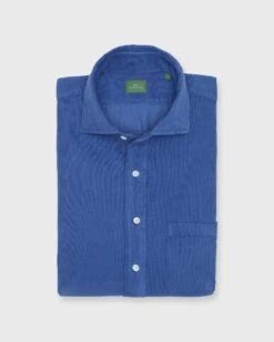 Spread Collar Sport Shirt In Harbor Corduroy