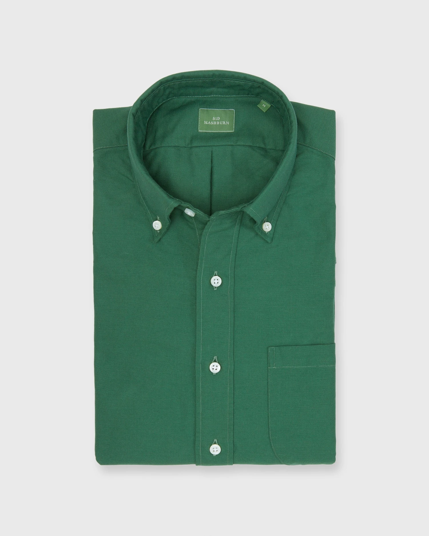 Button-Down Sport Shirt In Green Oxford 1 Button-Down Sport Shirt In Green Oxford