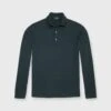 Long-Sleeved Rally Polo Sweater In Sea Moss Cotton/Cashmere
