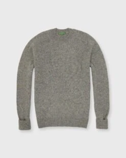 Washed Off-Gauge Crewneck Sweater In Mist Wool
