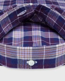 Button-Down Sport Shirt In Merlot/Lavender/Ochre Plaid Poplin 7 Button-Down Sport Shirt In Merlot/Lavender/Ochre Plaid Poplin -HERNO || ULLA JOHNSON || A.P.C. Shop S71181 256