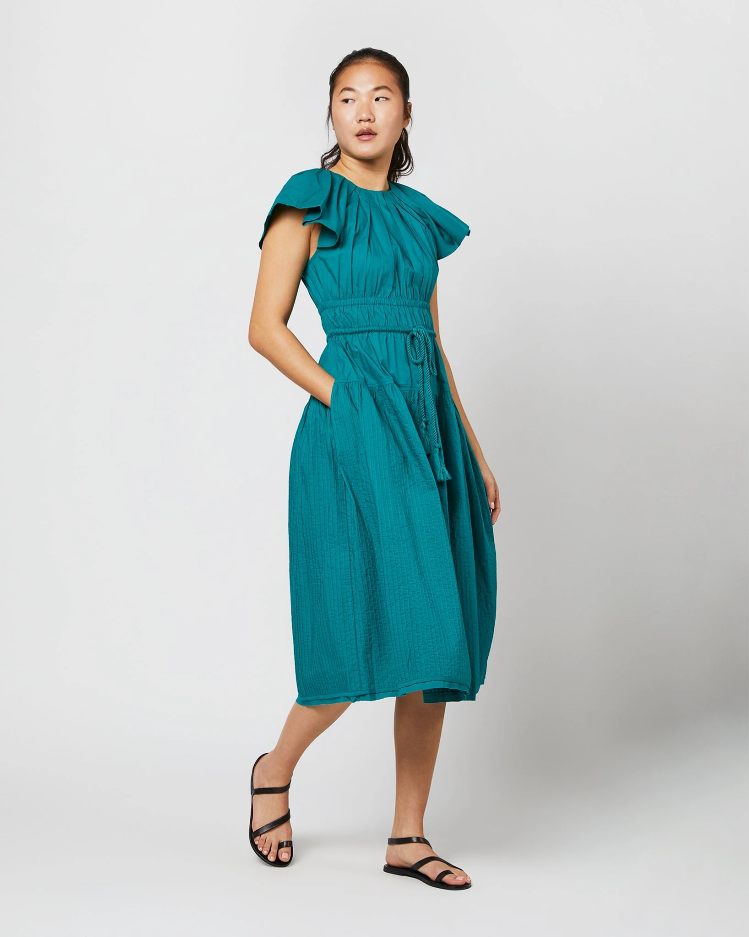 ULLA JOHNSON Darlene Dress In Verdigris 2 ULLA JOHNSON Darlene Dress In Verdigris - Image 2