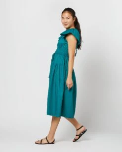 ULLA JOHNSON Darlene Dress In Verdigris 8 ULLA JOHNSON Darlene Dress In Verdigris -HERNO || ULLA JOHNSON || A.P.C. Shop S71225 1341