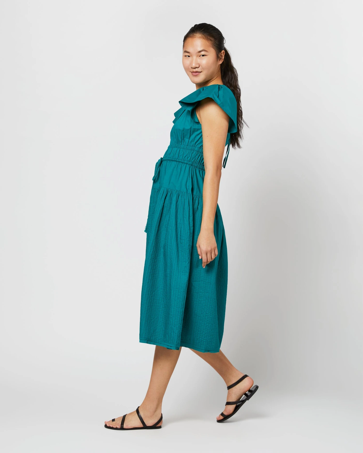 ULLA JOHNSON Darlene Dress In Verdigris 3 ULLA JOHNSON Darlene Dress In Verdigris - Image 3