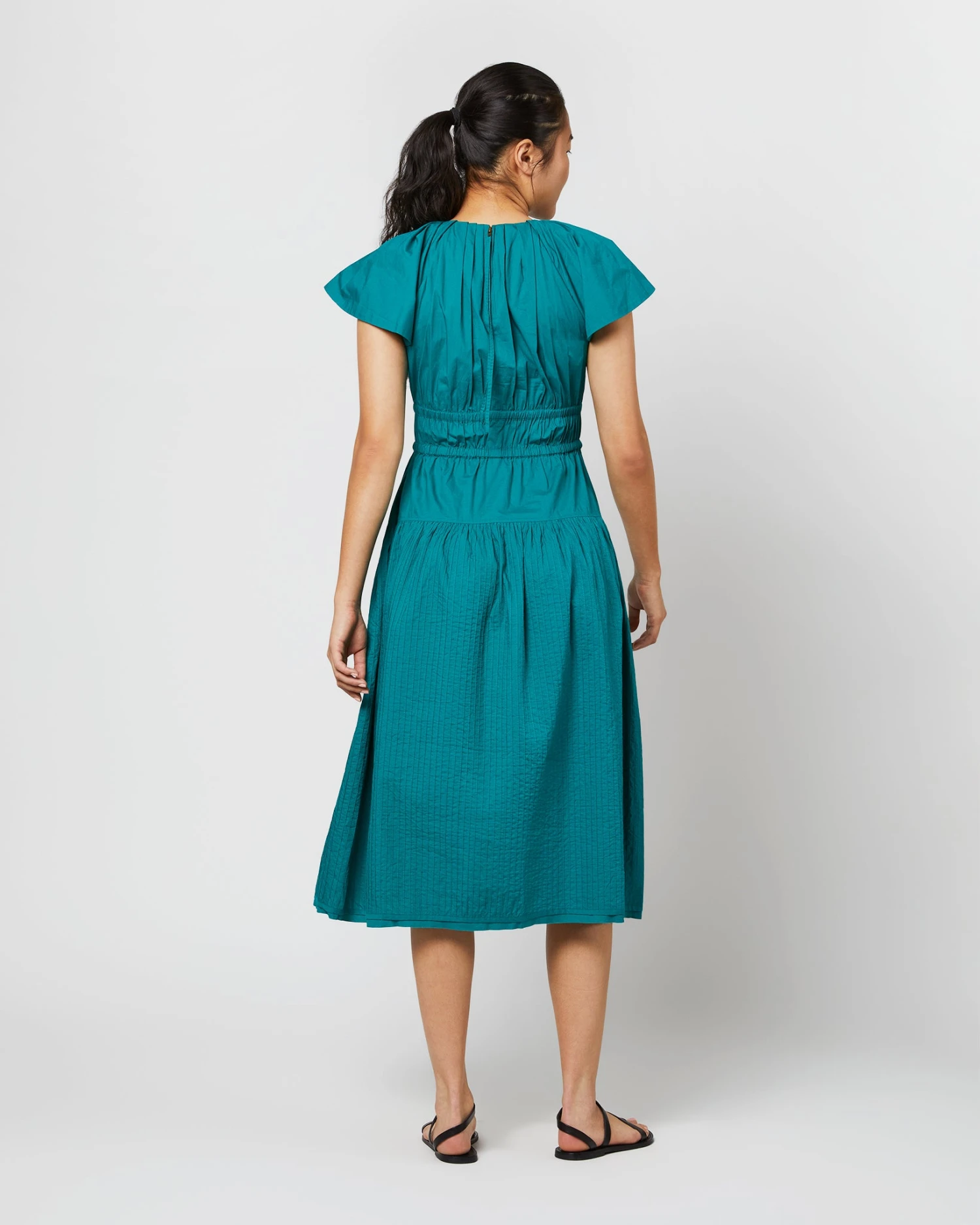 ULLA JOHNSON Darlene Dress In Verdigris 4 ULLA JOHNSON Darlene Dress In Verdigris - Image 4
