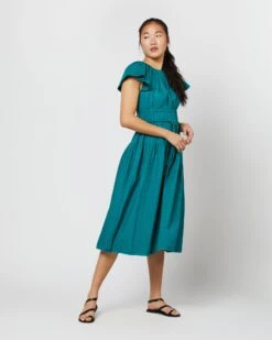 ULLA JOHNSON Darlene Dress In Verdigris 10 ULLA JOHNSON Darlene Dress In Verdigris -HERNO || ULLA JOHNSON || A.P.C. Shop S71225 1357