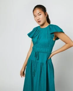 ULLA JOHNSON Darlene Dress In Verdigris 11 ULLA JOHNSON Darlene Dress In Verdigris -HERNO || ULLA JOHNSON || A.P.C. Shop S71225 1395