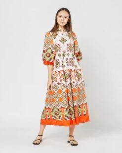 Portofino Dress In Partenope Summer Popeline