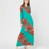 Long Sleeve Swing Dress In Anemone Ghirlanda Sablé