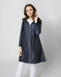 HERNO Midi Jacket With Removable Hood In New Blu 15 HERNO Midi Jacket With Removable Hood In New Blu -HERNO || ULLA JOHNSON || A.P.C. Shop S71244 4019