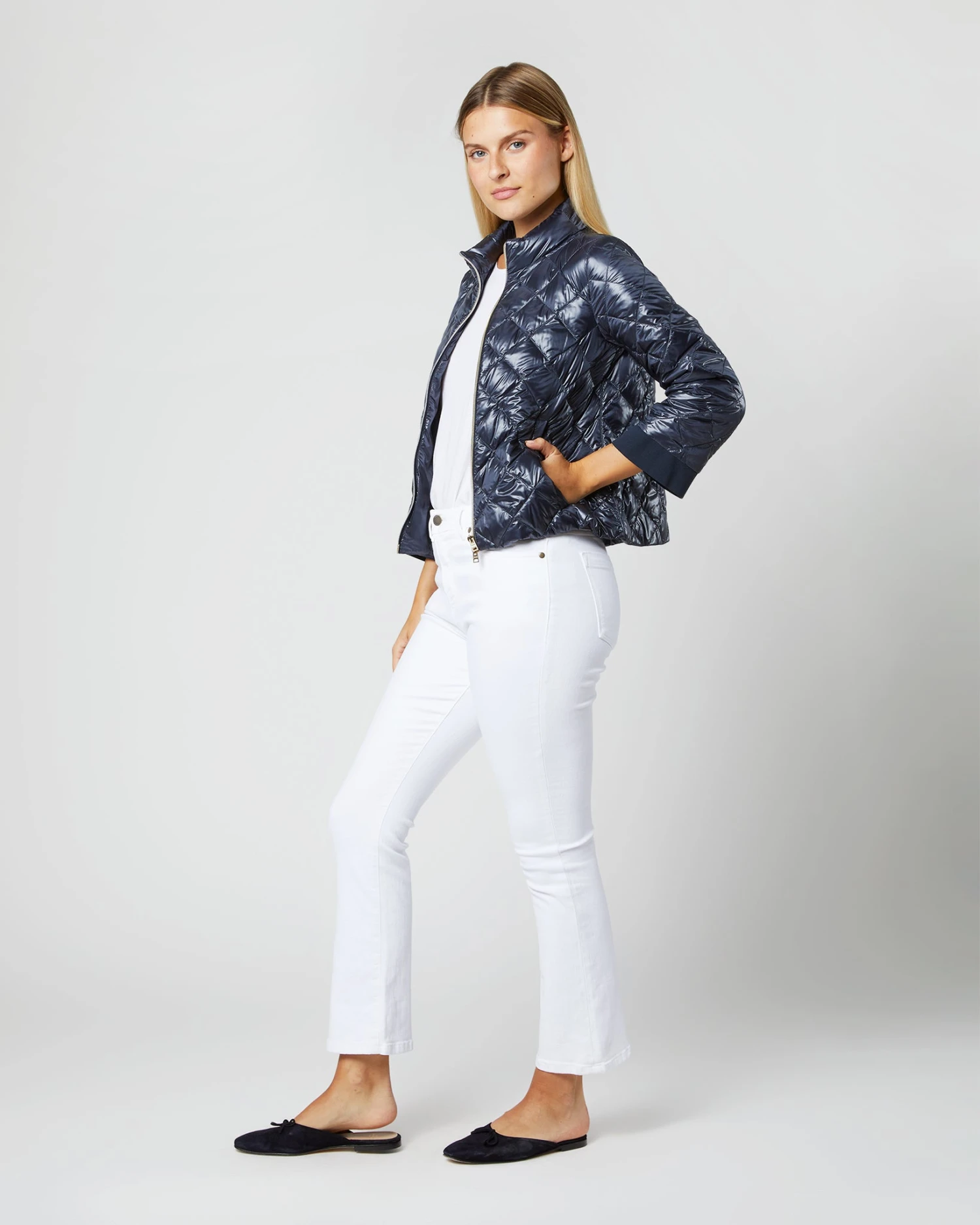 HERNO A-Line Short Jacket In New Blu 5 HERNO A-Line Short Jacket In New Blu - Image 5