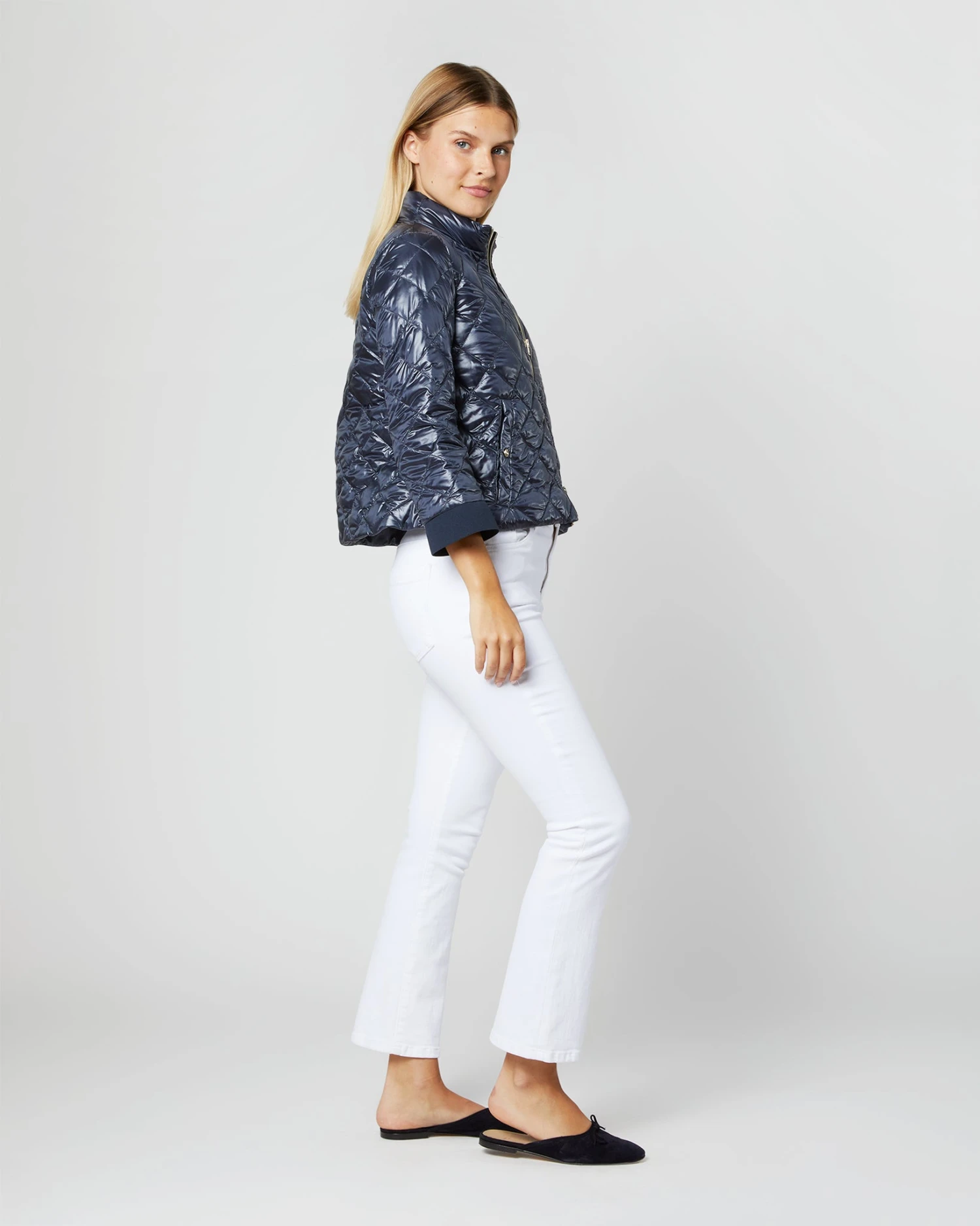 HERNO A-Line Short Jacket In New Blu 8 HERNO A-Line Short Jacket In New Blu - Image 8