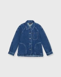 A.P.C. Suzanne Logo Jacket In Washed Indigo