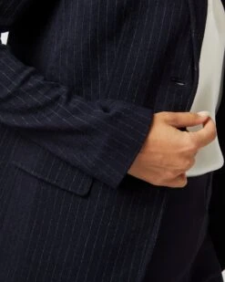 Parker Jacket In Navy Pinstripe Knit -HERNO || ULLA JOHNSON || A.P.C. Shop S71354 1662